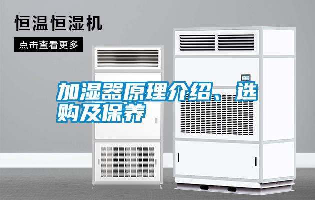 加濕器原理介紹、選購及保養(yǎng)