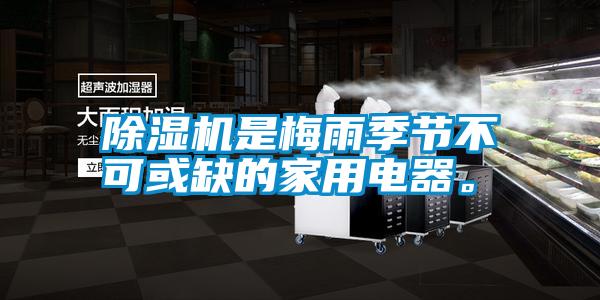 除濕機(jī)是梅雨季節(jié)不可或缺的家用電器。