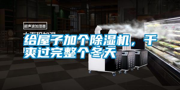 給屋子加個除濕機，干爽過完整個冬天