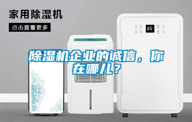 除濕機(jī)企業(yè)的誠(chéng)信，你在哪兒？