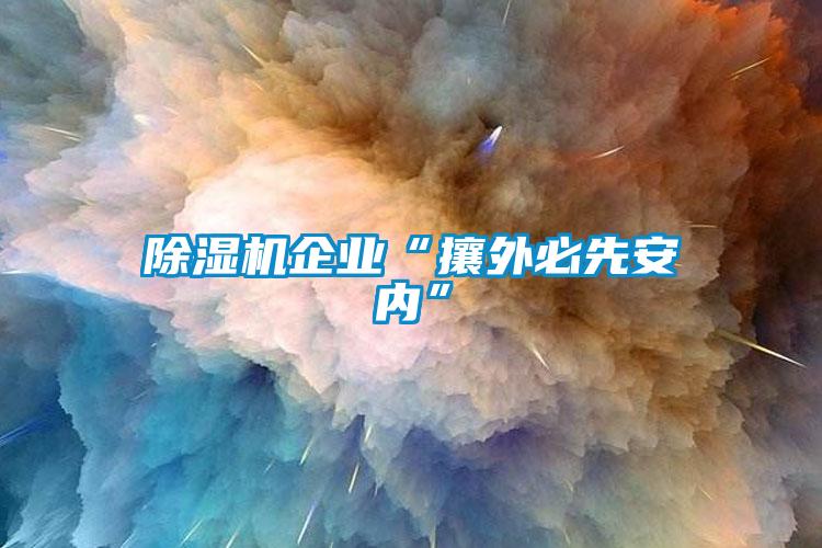 除濕機企業(yè)“攘外必先安內”