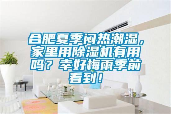 合肥夏季悶熱潮濕，家里用除濕機有用嗎？幸好梅雨季前看到！