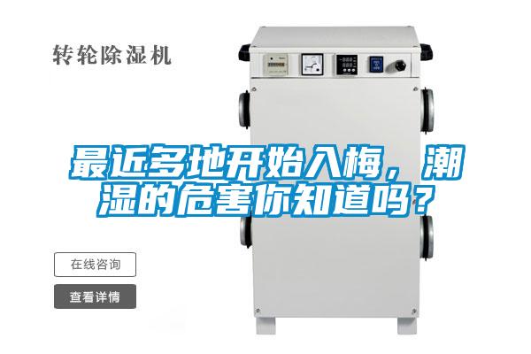 最近多地開始入梅，潮濕的危害你知道嗎？