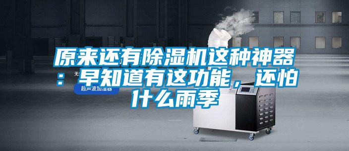 原來還有除濕機(jī)這種神器：早知道有這功能，還怕什么雨季