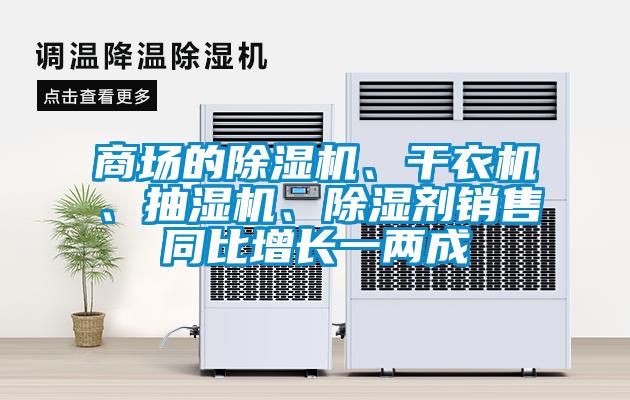 商場的除濕機、干衣機、抽濕機、除濕劑銷售同比增長一兩成