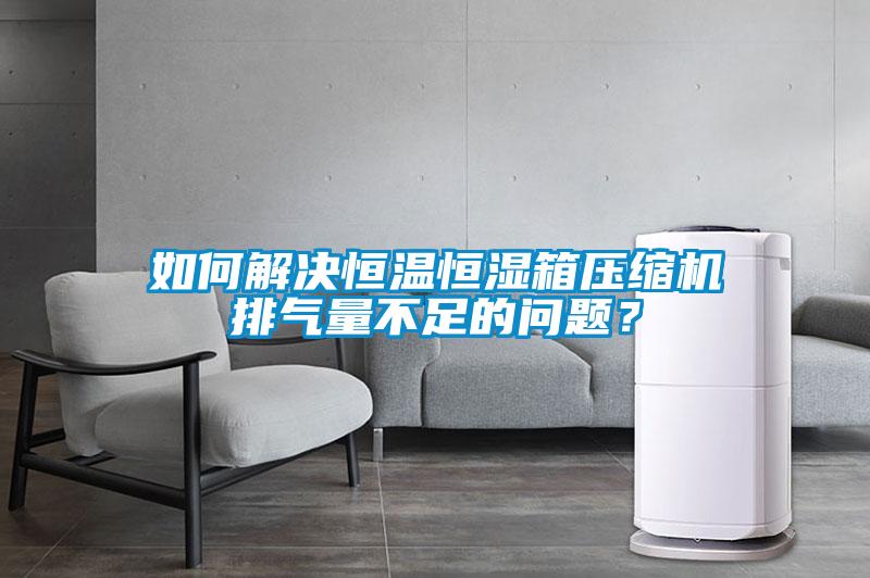 如何解決恒溫恒濕箱壓縮機排氣量不足的問題？