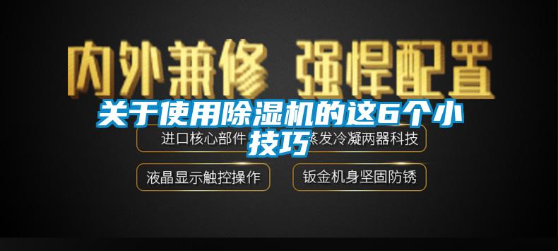 關(guān)于使用除濕機(jī)的這6個(gè)小技巧