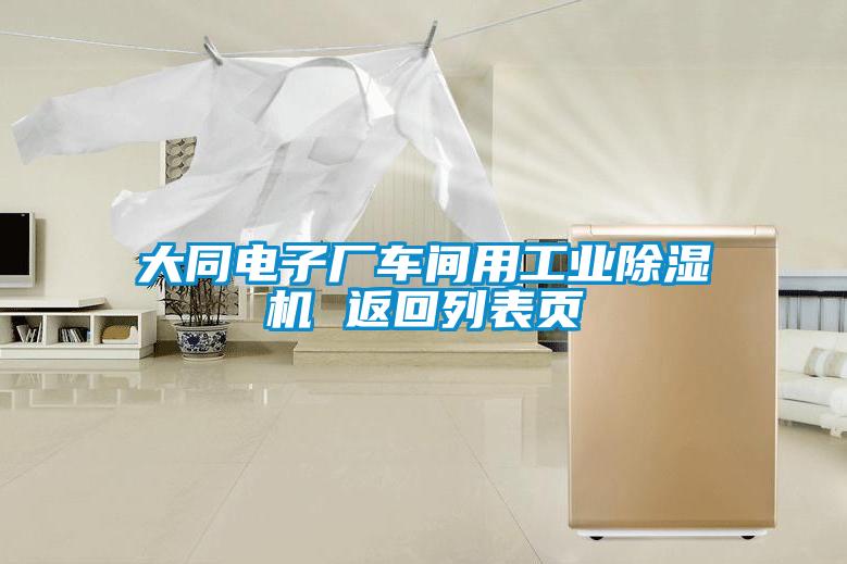 大同電子廠車間用工業(yè)除濕機 返回列表頁
