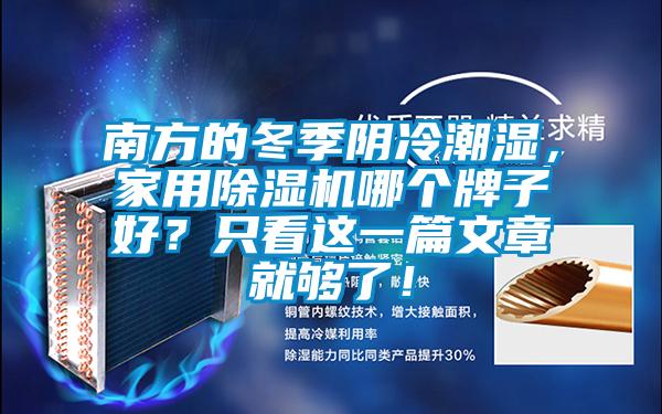 南方的冬季陰冷潮濕，家用除濕機哪個牌子好？只看這一篇文章就夠了！