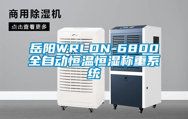 岳陽(yáng)WRLDN-6800全自動(dòng)恒溫恒濕稱重系統(tǒng)