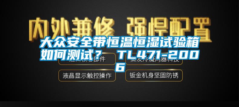 大眾安全帶恒溫恒濕試驗箱如何測試？ TL471-2006