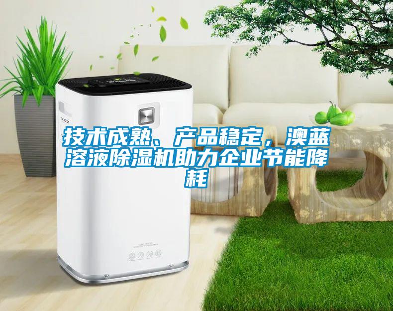 技術(shù)成熟、產(chǎn)品穩(wěn)定，澳藍(lán)溶液除濕機(jī)助力企業(yè)節(jié)能降耗