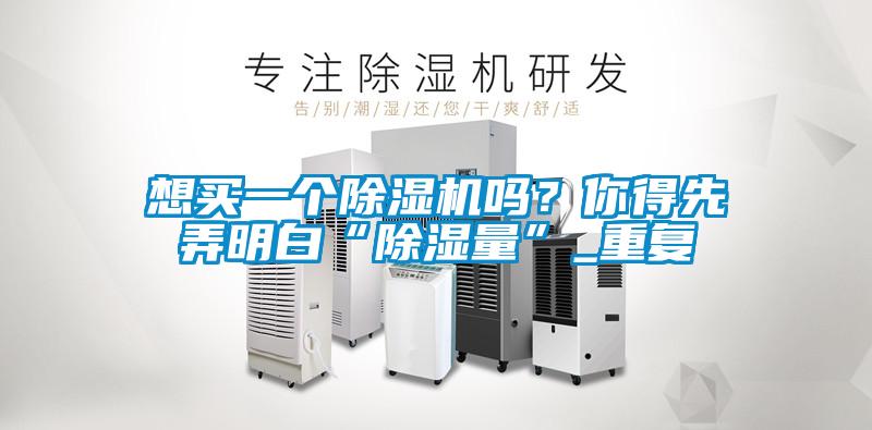 想買一個除濕機嗎？你得先弄明白“除濕量”_重復