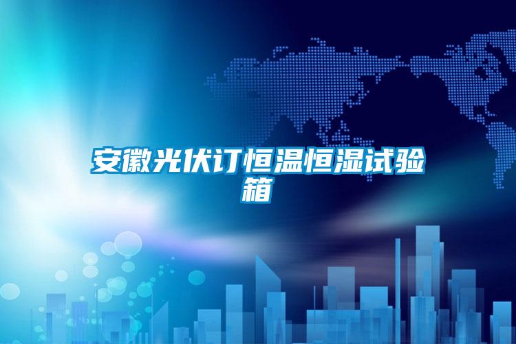 安徽光伏訂恒溫恒濕試驗(yàn)箱