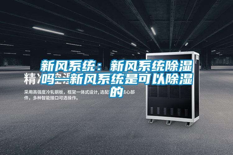 新風系統(tǒng)：新風系統(tǒng)除濕嗎—新風系統(tǒng)是可以除濕的
