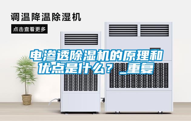 電滲透除濕機的原理和優(yōu)點是什么？_重復