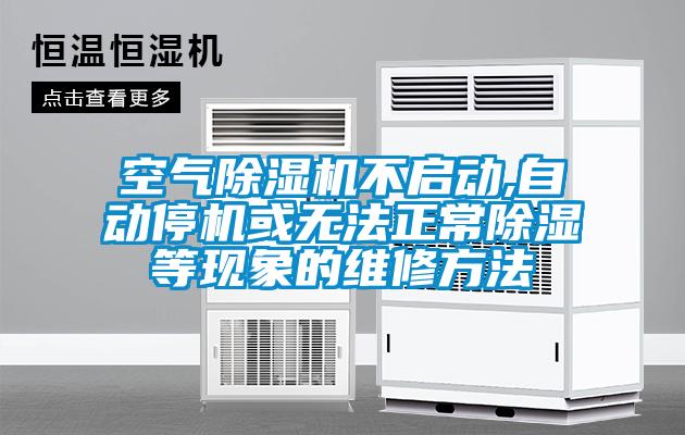 空氣除濕機(jī)不啟動(dòng),自動(dòng)停機(jī)或無法正常除濕等現(xiàn)象的維修方法